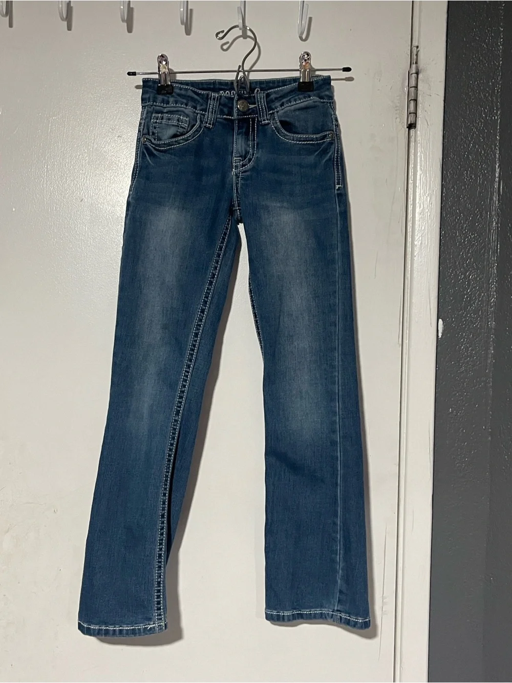 Rockin C Girls Bootcut Western Jeans Size 7 Contrast Stitch Cavender's